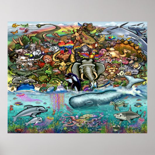 Landdieren en Poster van Zeeen (Voorkant)