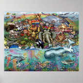 Landdieren en Zee Poster (Voorkant)