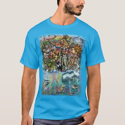 Landdieren en Zee T-shirt (Voorkant)