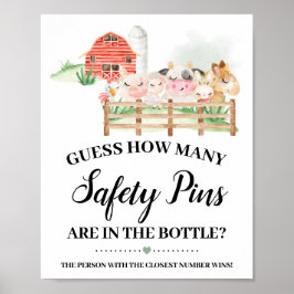 Landdieren Hoeveel veiligheidspinnen douchespel Poster