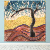 Landdroomboom Mandala Canvas Afdruk (Insitu (Houten vloer))