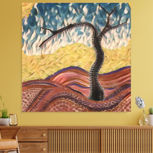 Landdroomboom Mandala Canvas Afdruk (Insitu (Woonkamer))