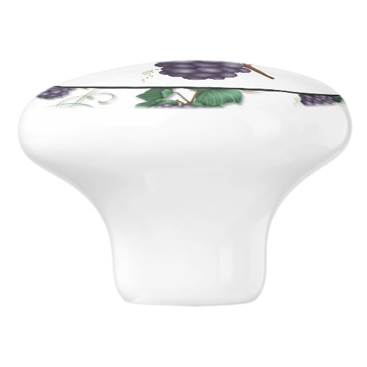 Landdruiven — keramische knop voor druiven (Zijkant)