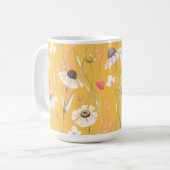 Landdruk voor weide huisdier geel koffiemok (Voorkant links)