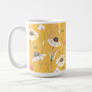 Landdruk voor weide huisdier geel koffiemok