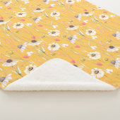 Landdruk voor weide huisdier geel sherpa deken (3/4)