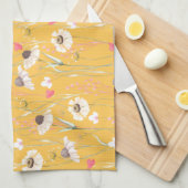 Landdruk voor weide huisdier geel theedoek (Quarter Fold)