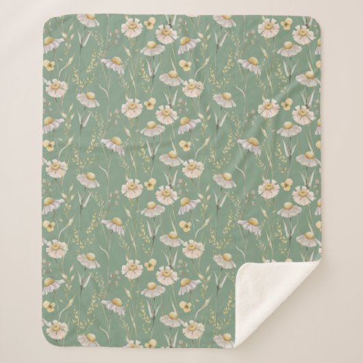 Landdruk voor weide-huisland op groen sherpa deken (Voorkant)