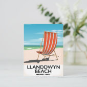 Landdwyn Beach Anglesey Wales reisposter Briefkaart (Staand voorkant)