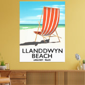 landdwyn Beach Anglesey Wales reisposter Canvas Afdruk (Insitu (Woonkamer))