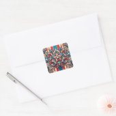 landelijk/antiek Amerika/patriottisch Vierkante Sticker (Envelop)