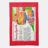 Landelijk appel taart recept theedoek (Verticaal)