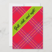 Landelijk BBQ Uitnodiging – Geruite Grill Thema Ru (Achterkant)