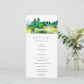 Landelijk Berg Rivier Landschap Trouwprogramma Bedankkaart (Staand voorkant)