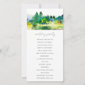 Landelijk Berg Rivier Landschap Trouwprogramma Bedankkaart (Achterkant)