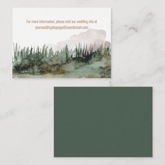 Landelijk Berglandschap Bezoek onze website  Informatiekaartje (Voorkant / Achterkant)