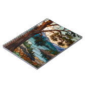 Landelijk berglandschap gebrandschilderd glas notitieboek (Linkerzijde)
