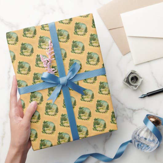 Landelijk bergtafereel cadeaupapier (Geschenken)