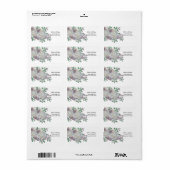 Landelijk bloemenadreslabel etiket (Full Sheet)