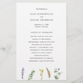 Landelijk bloemend wildbloemen budget huwelijkspro flyer