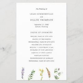 Landelijk bloemend wildbloemen budget huwelijkspro flyer