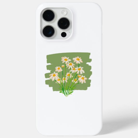 Landelijk Bloemmotief op Groene Achtergrond Case-Mate iPhone Case (Achterkant)