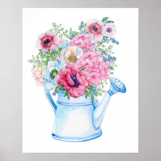 Landelijk Bloemmotief Poster (Voorkant)