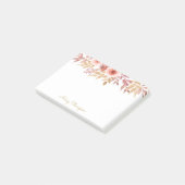 Landelijk Bloemmotief Voeg Uw Naam Toe Post-it® Notes (Schuin)