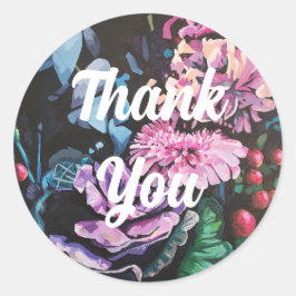 Landelijk Bloemstuk Bedankt Sticker