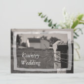 Landelijk Boerderij bruiloft Kaart (Staand voorkant)