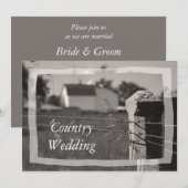 Landelijk Boerderij bruiloft Kaart (Voorkant / Achterkant)
