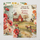 Landelijk Boerderij Feest Thema Kaart (Voorkant / Achterkant)