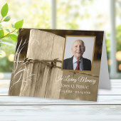 Landelijk Boerderij hek Post begrafenis Memorial S Bedankkaart