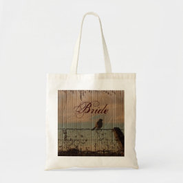 Landelijk Boerderij hek vogel western schuur bruil Tote Bag