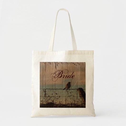 Landelijk Boerderij hek vogel western schuur bruil Tote Bag (Voorkant)