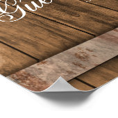 Landelijk boerderij houten gastenboek poster (Hoek)