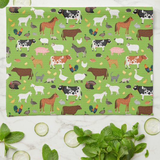 Landelijk Boerderij keukenhanddoeken - landbouwhui (Gevouwen)