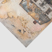 LANDELIJK BOERENHUIS MENGTECHNIEK KUNST DECOUPAGE TISSUEPAPIER (Detail)