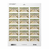 Landelijk Boho Boheem Peperduur Adres Etiket (Full Sheet)