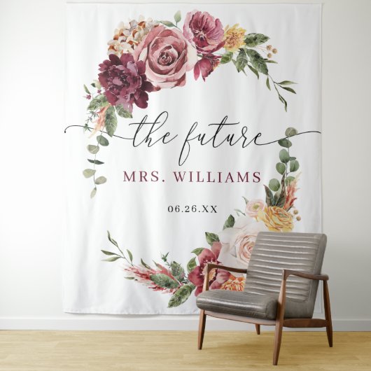 Landelijk Boho Romantisch Bloemstuk Bruidsdecorati Wandkleed (In situ)