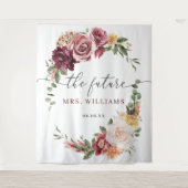 Landelijk Boho Romantisch Bloemstuk Bruidsdecorati Wandkleed (Voorkant)