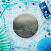 Landelijk bos hert bij bosvijver papieren bordje (Feest)