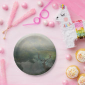 Landelijk bos hert bij bosvijver papieren bordje (Feest)