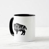 Landelijk Buffalo Familie Monogram Mok (Voorkant links)