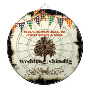 Landelijk Chic Rustieke Trouw Dartbord