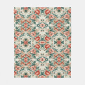 Landelijk Cottage Bloemmotief Fleece Deken (Voorkant)