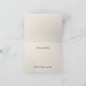 Landelijk denim & kant kanten trouw Dank Je Wel Bedankkaart (Binnen)