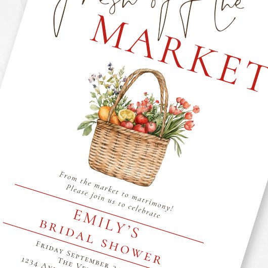 Landelijk Direct van de markt Bruidsfeest Kaart