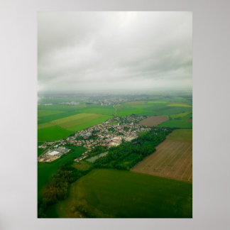 Landelijk dorp buiten Parijs, Frankrijk Poster
