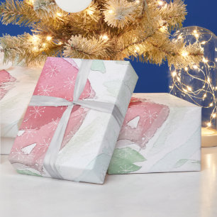 Landelijk dorps sneeuw cadeaupapier